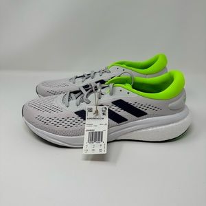 Adidas Supernova 2 Men's Running Shoes GW9093 Size 11.5 Dash Grey Solar Green
